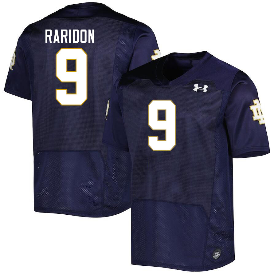 Men #9 Eli Raridon Notre Dame Fighting Irish College Football Jerseys Stitched-Navy